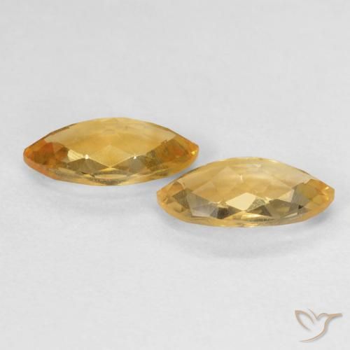 Pedras preciosas de Citrino Laranja Dourada natural de 1.58 ct, Marquesa, VS