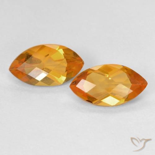 1.77ctw Natural Laranja Médio Citrino, Marquesa, VS