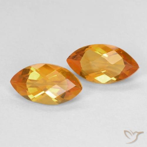 Pedras preciosas de Citrino Laranja Médio natural de 1.77 ct, Marquesa, VS