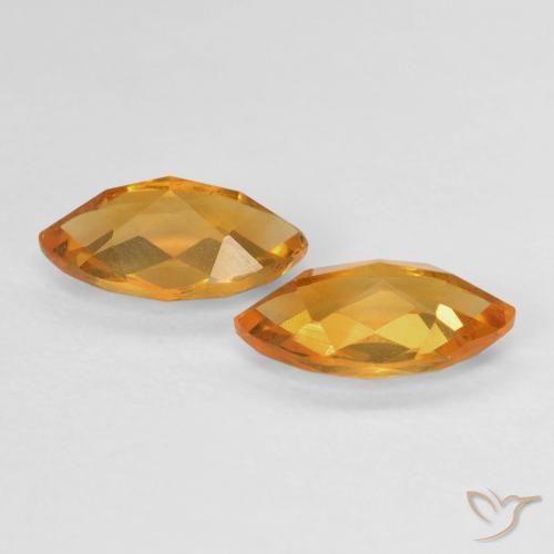 Pedras preciosas de Citrino Laranja Médio natural de 1.77 ct, Marquesa, VS