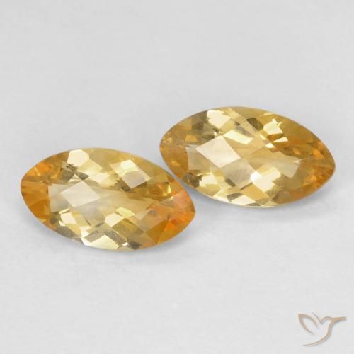 Pedras preciosas de Citrino Medium Light-Golden natural de 1.71 ct, Marquesa, VS