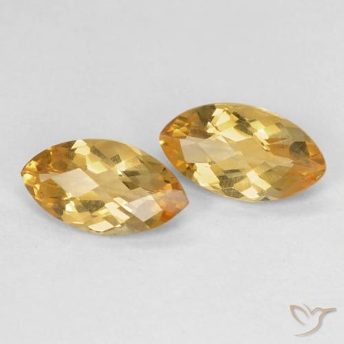 Pedras preciosas de Citrino Medium Light-Golden natural de 1.65 ct, Marquesa, VS