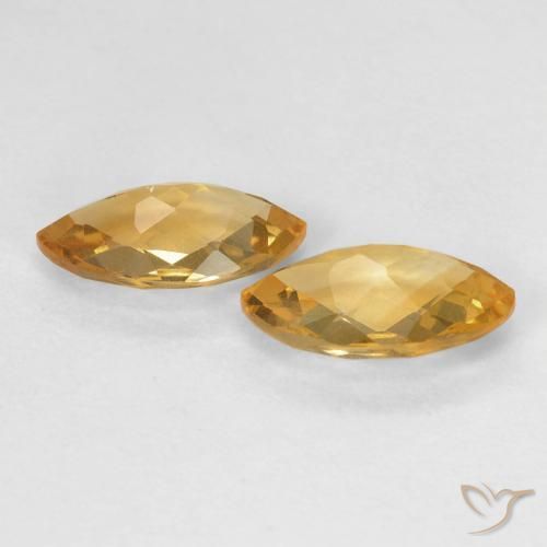 Pedras preciosas de Citrino Medium Light-Golden natural de 1.65 ct, Marquesa, VS