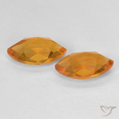 Pedras preciosas de Citrino Laranja Médio natural de 1.93 ct, Marquesa, VS