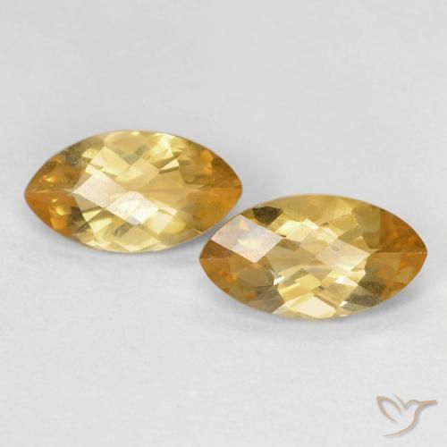 1.70ctw Natural Laranja Dourada Citrino, Marquesa, VS