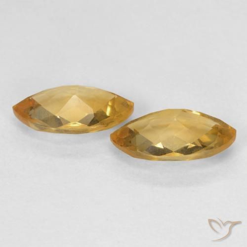 Pedras preciosas de Citrino Laranja Dourada natural de 1.70 ct, Marquesa, VS