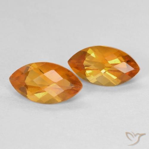Pedras preciosas de Citrino Laranja-Ouro natural de 1.88 ct, Marquesa, VS