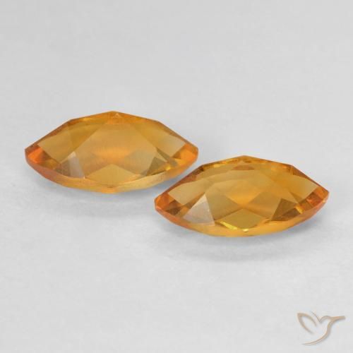 Pedras preciosas de Citrino Laranja-Ouro natural de 1.88 ct, Marquesa, VS