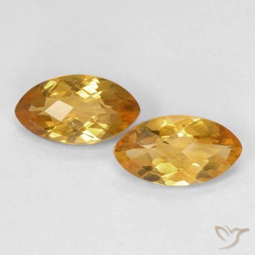 1.82ctw Natural Laranja Dourada Citrino, Marquesa, VS