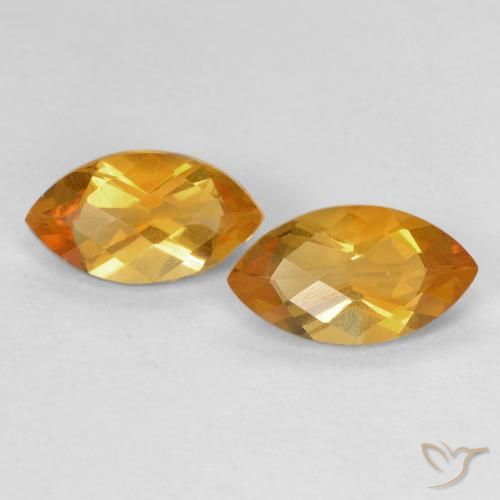 1.81ctw Natural Laranja Profundo-Ouro Citrino, Marquesa, VS