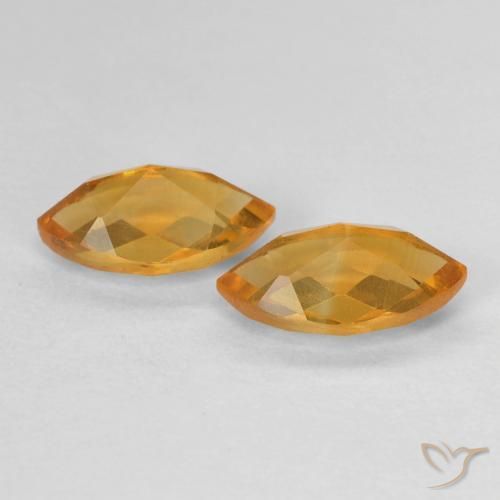 Pedras preciosas de Citrino Laranja Profundo-Ouro natural de 1.81 ct, Marquesa, VS