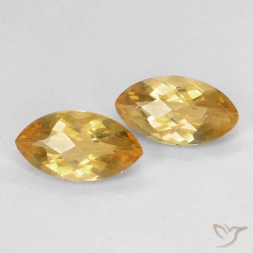 Pedras preciosas de Citrino Medium Dark-Golden natural de 1.88 ct, Marquesa, VS