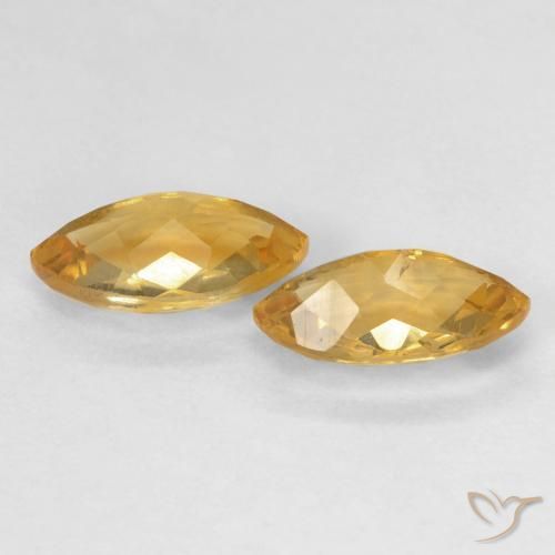 Pedras preciosas de Citrino Medium Dark-Golden natural de 1.88 ct, Marquesa, VS