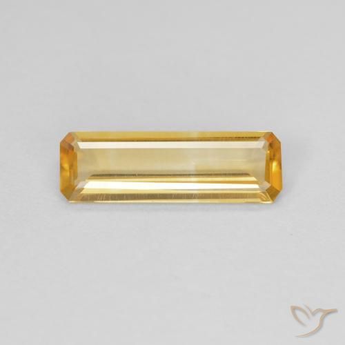 0.87ct Natural Dourado Citrino, Corte Esmeralda, VVS-VS