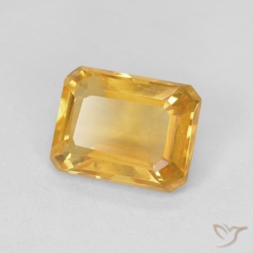 Citrino Dourado Natural 1.41ct, Corte Octógono / Esmeralda, VVS-VS