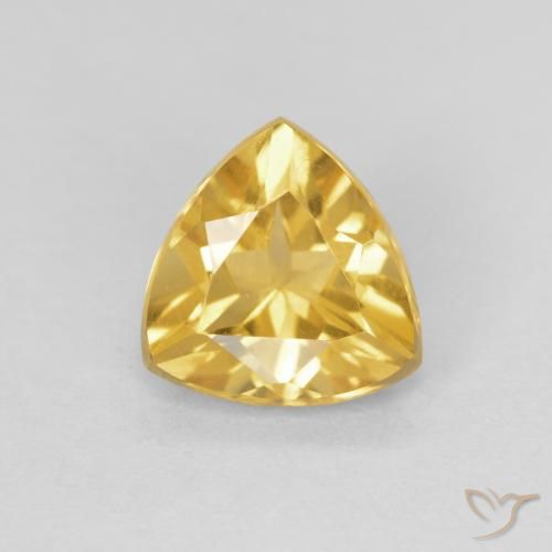 0.88ct Natural Dourado Citrino, Trilhão, VVS-VS
