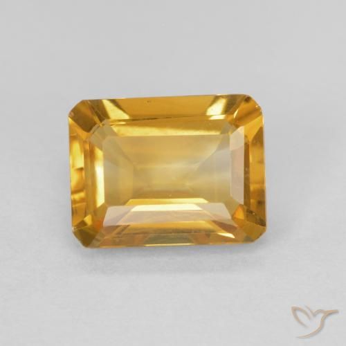 1.42ct Natural Dourado Citrino, Corte Esmeralda, VVS-VS