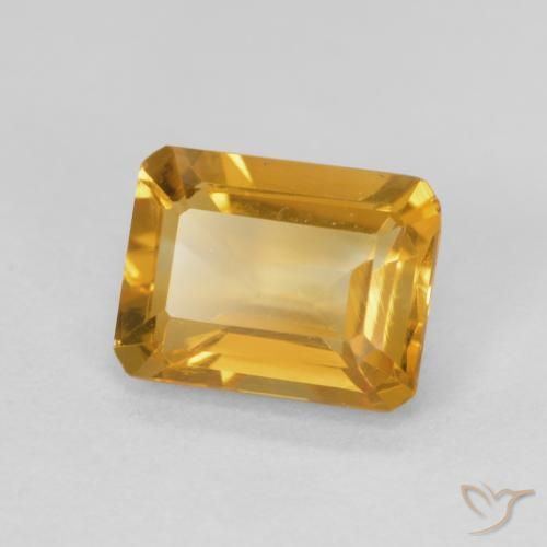 Citrino Dourado Natural 1.42ct, Corte Octógono / Esmeralda, VVS-VS