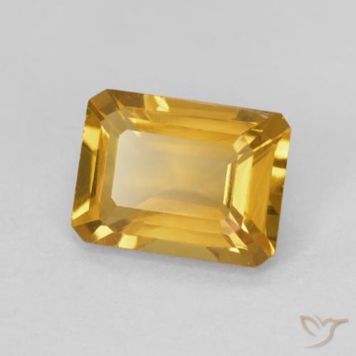 Citrino Dourado Natural 1.41ct, Corte Octógono / Esmeralda, VVS-VS
