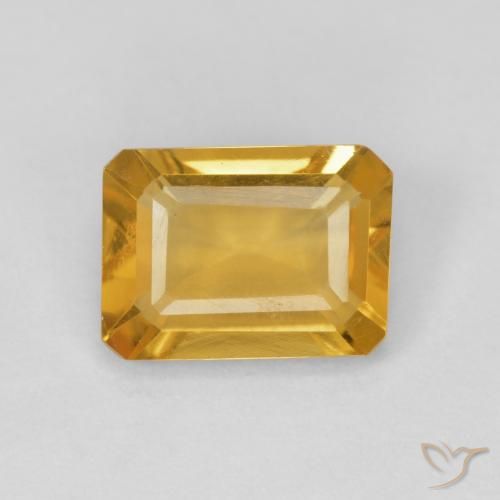 1.25ct Natural Dourado Citrino, Corte Esmeralda, VVS-VS