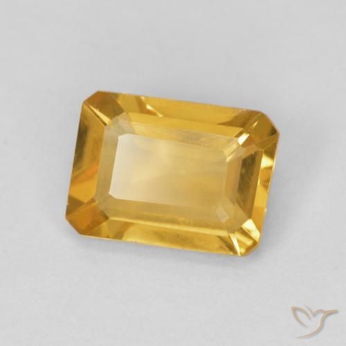 Citrino Dourado Natural 1.25ct, Corte Octógono / Esmeralda, VVS-VS