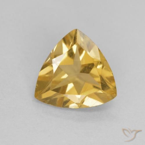 0.96ct Natural Dourado Citrino, Trilhão, VVS-VS