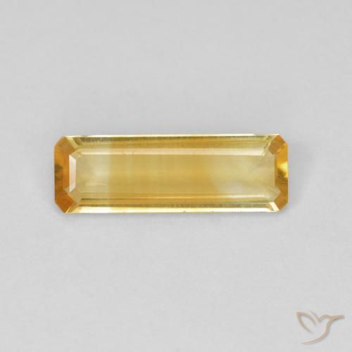 0.98ct Natural Dourado Citrino, Corte Esmeralda, VVS-VS