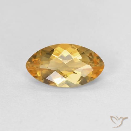 0.89ct Natural Laranja Dourada Citrino, Marquesa, VVS-VS