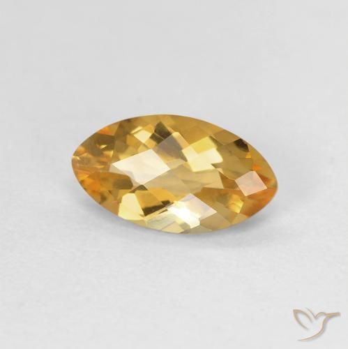 Citrino Laranja Dourada Natural 0.89ct, Marquesa, VVS-VS