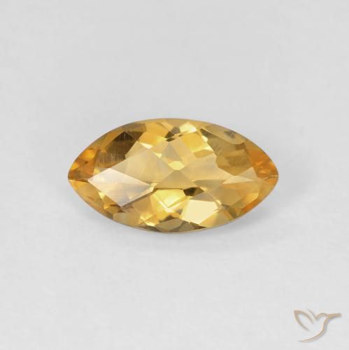 0.82ct Natural Laranja Dourada Citrino, Marquesa, VVS-VS