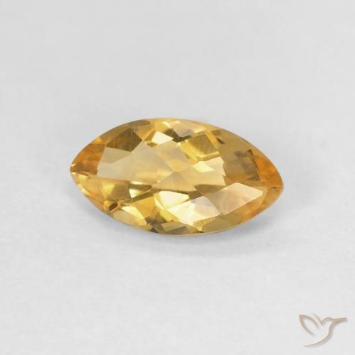 Citrino Laranja Dourada Natural 0.82ct, Marquesa, VVS-VS