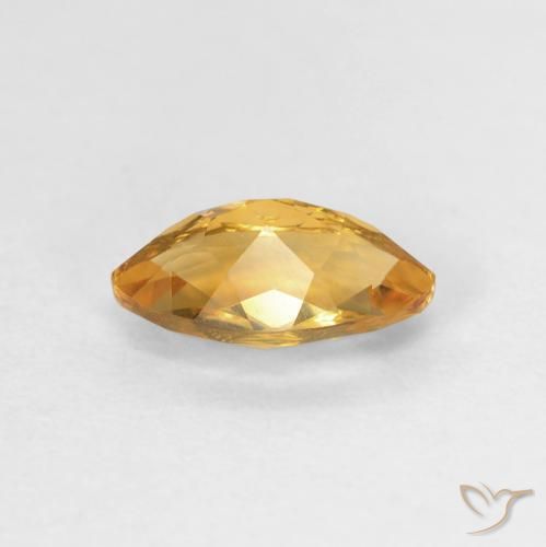 Citrino Laranja Profundo-Ouro Natural 0.92ct, Marquesa, VVS-VS