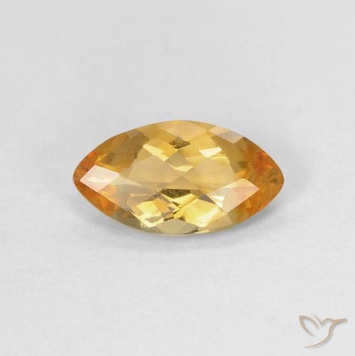 0.74ct Natural Laranja Dourada Citrino, Marquesa, VVS-VS