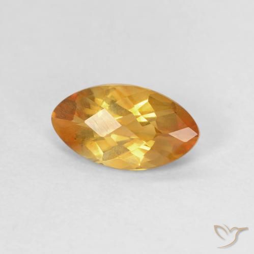 Citrino Laranja escuro-dourado Natural 0.87ct, Marquesa, VVS-VS