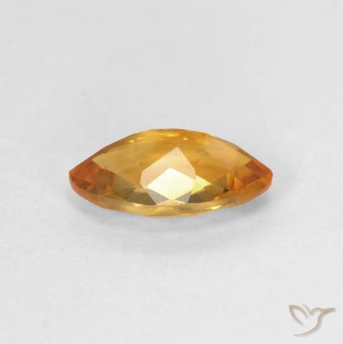 Citrino Laranja escuro-dourado Natural 0.87ct, Marquesa, VVS-VS