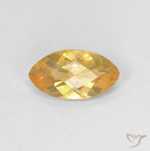 0.85ct Natural Laranja Médio Citrino, Marquesa, VVS-VS