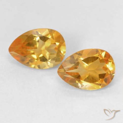 1.46ctw Natural Laranja-Ouro Citrino, Formato de pêra, VVS-VS