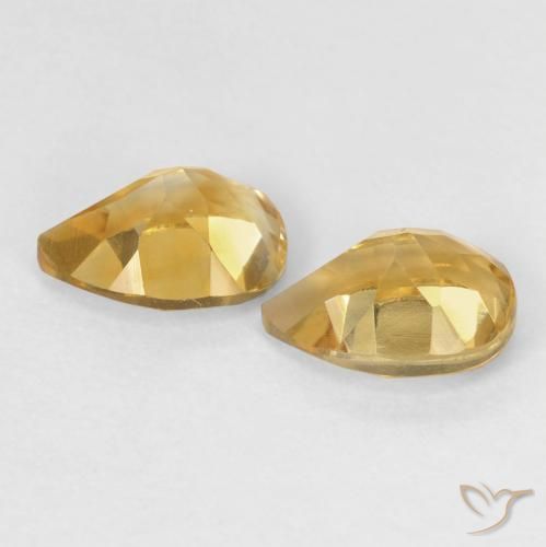 Pedras preciosas de Citrino Laranja-Ouro natural de 1.40 ct, Formato de pêra, VVS-VS