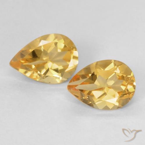 1.41ctw Natural Dourado Citrino, Formato de pêra, VVS-VS
