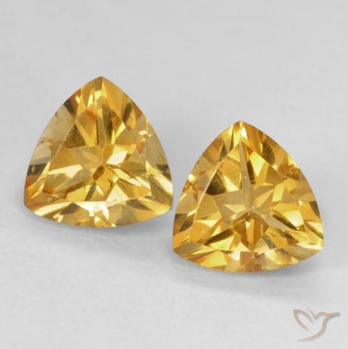 1.49ctw Natural Dourado Citrino, Trilhão, VVS-VS