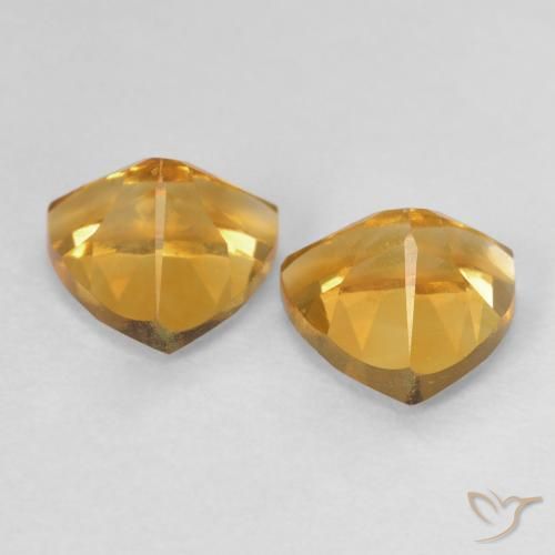 Pedras preciosas de Citrino Dourado natural de 1.49 ct, Trilhão, VVS-VS