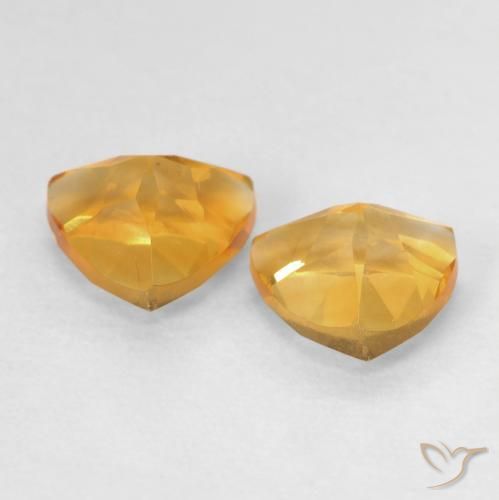 Pedras preciosas de Citrino Dourado natural de 1.45 ct, Trilhão, VVS