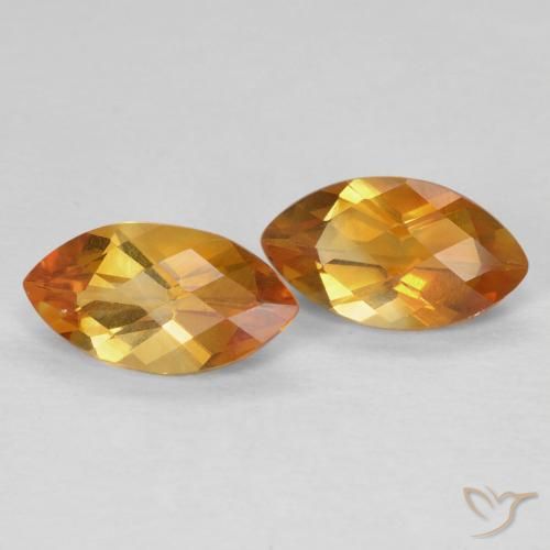 Pedras preciosas de Citrino Laranja escuro-dourado natural de 1.77 ct, Marquesa, VS