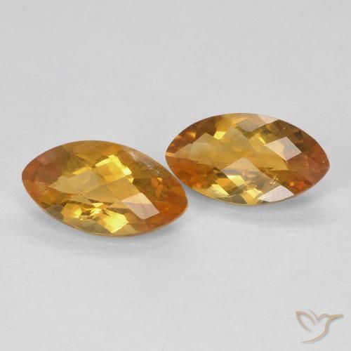 Pedras preciosas de Citrino Laranja Profundo-Ouro natural de 1.80 ct, Marquesa, VS