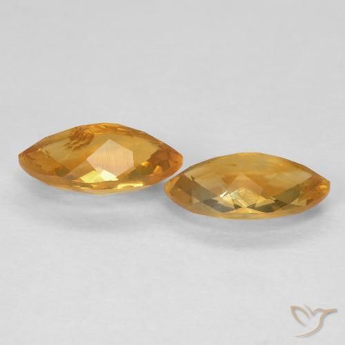 Pedras preciosas de Citrino Laranja Profundo-Ouro natural de 1.80 ct, Marquesa, VS
