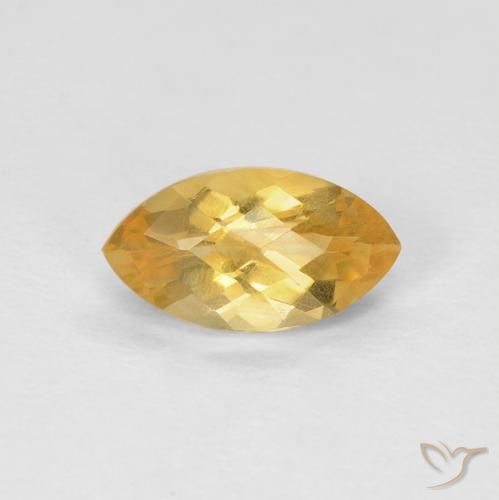 0.97ct Natural Laranja-Ouro Citrino, Marquesa, VS