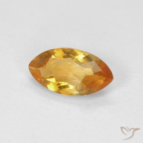 Citrino Laranja Profundo-Ouro Natural 0.85ct, Marquesa, VS