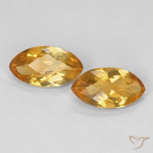 1.65ctw Natural Laranja-Ouro Citrino, Marquesa, VS