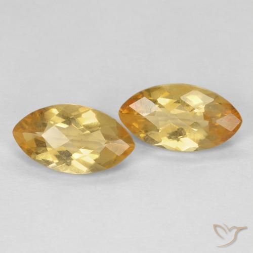 Pedras preciosas de Citrino Dourado natural de 1.69 ct, Marquesa, VS