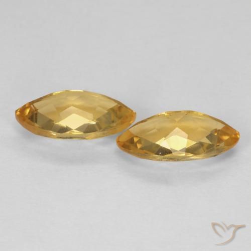 Pedras preciosas de Citrino Dourado natural de 1.69 ct, Marquesa, VS